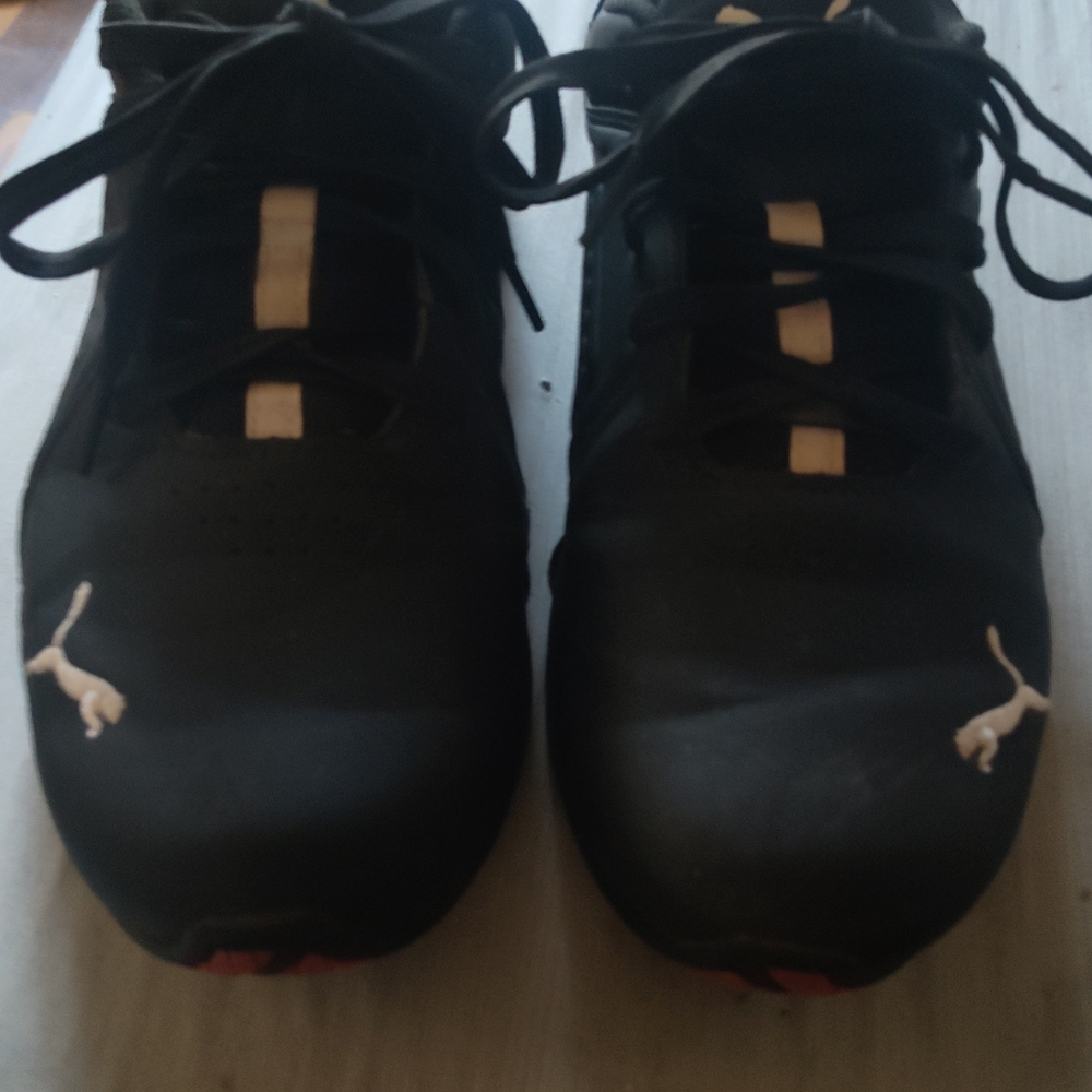 Puma Black Sneakers with White Logo